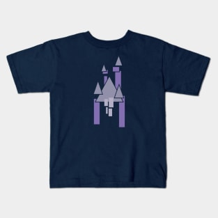 Castle Geometric Purple Kids T-Shirt